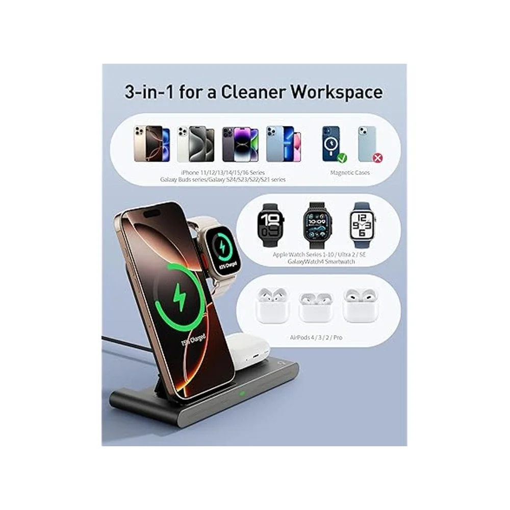 🔥RYND Travel Portable Wireless Fast Charge Station for Apple & Android BNWT🔥